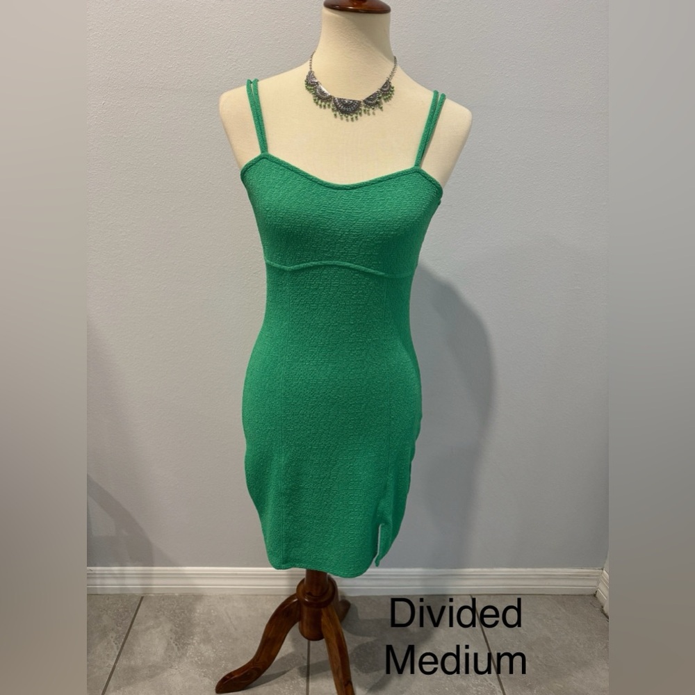 Divided Emerald Green Mini Dress